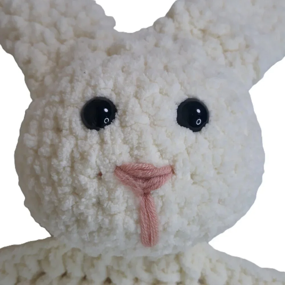 Large Soft Chenille Crochet Bunny Rabbit Snuggler 29